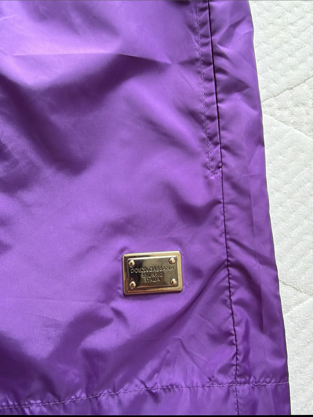 Dolce and Gabbana Men's Vibrant Purple Swim Trunks
